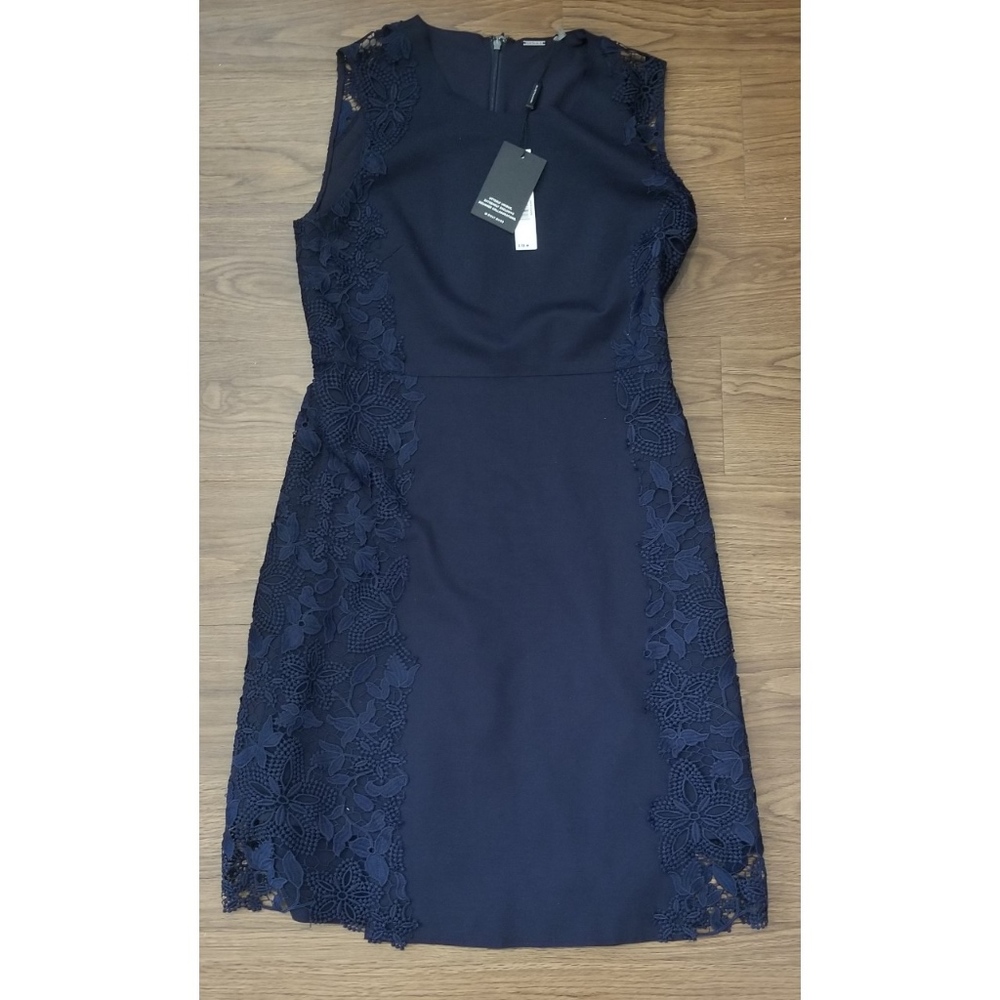 Elie Tahari Blue Floral Dress Size 8 NWT